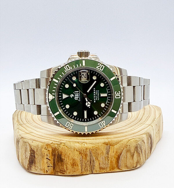 Waterman 41MM Green Dial Green Bezel Sports Watch