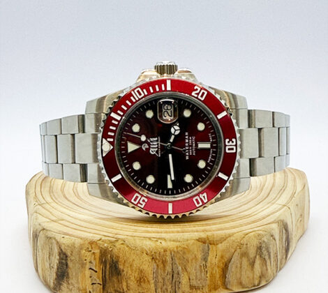 Waterman 41MM Red Dial Red Bezel Sports Watch